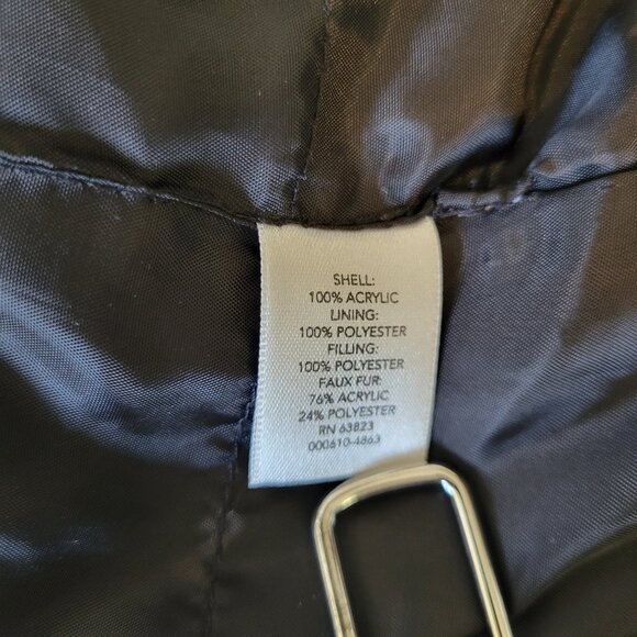 cj Banks Women’s Vest, 3X, Black/White/Faux Fur, Button Front, Winter, Snowflake - Picture 6 of 10